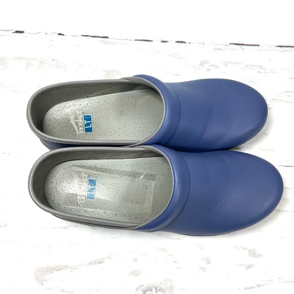 Dansko LT Pro Clogs Women’s Size 41 US 10.5-11 Blue Smooth Leather. - Picture 12 of 12